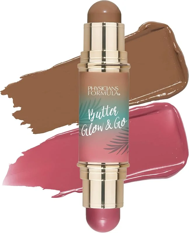 Physicians Formula Butter Glow & Go, Stick Duo Multi-Usage pour Joues, Yeux et Lèvres — Maquillage