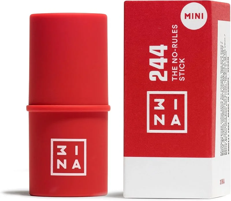 3INA - The No-Rules Stick 244 (mini) - Rouge - Stick Multi-Usages 3 en 1 — Maquillage