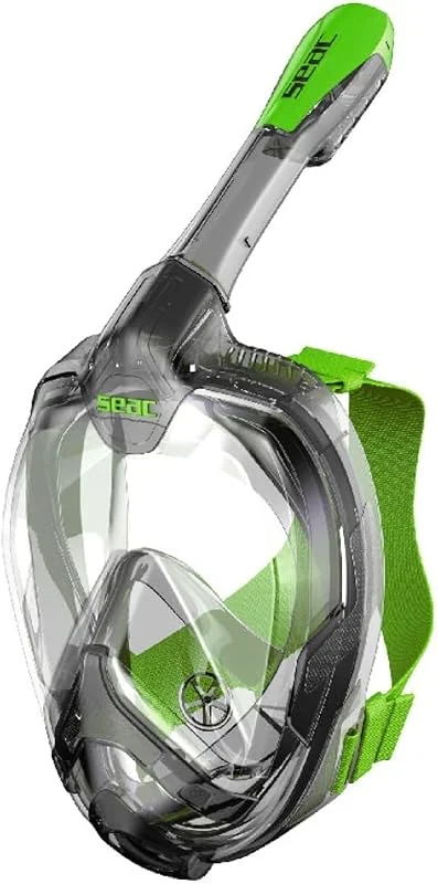Seac Magica, Masque Snorkeling Plein Visage Intégral 180°, Purge de Vidage et Tuba — Soin de la peau