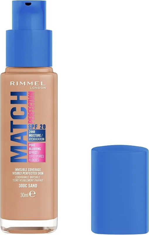 Rimmel Match Perfection Fond de Teint, Sand 300C, 30 ml — Maquillage