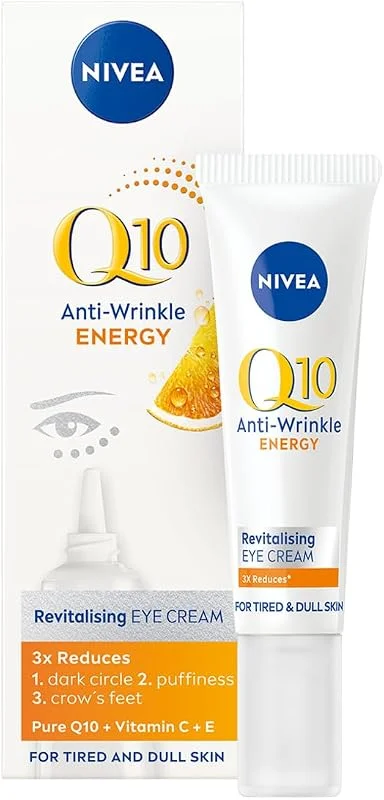 NIVEA Q10 Crème contour des yeux revitalisante à absorption rapide à la vitamine C — Soin de la peau