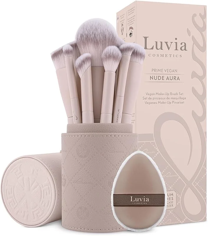Aura Luvia Lot de 10 pinceaux de maquillage avec 8 pinceaux de maquillage pour le visage et les