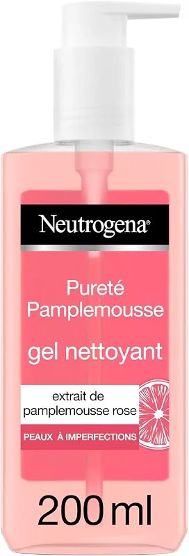 Neutrogena Gel Nettoyant Visage au Pamplemousse Rose, Anti-Imperfections, 1 Flacon — Soin de la peau