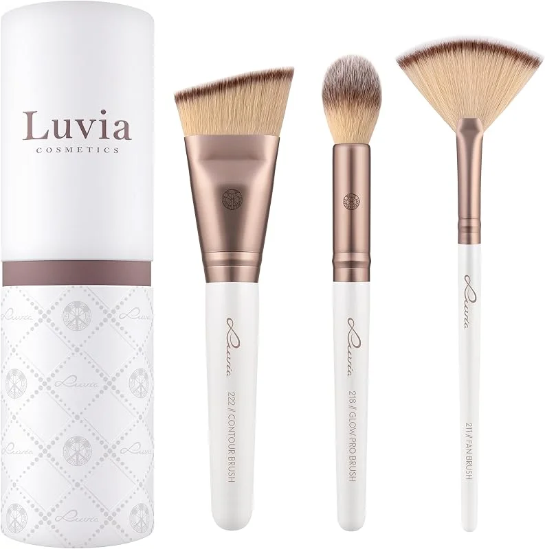 Luvia Cosmetics Set De Pinceaux De Maquillage Highlight & Contour Set, 3 Pinceaux Cosmétiques