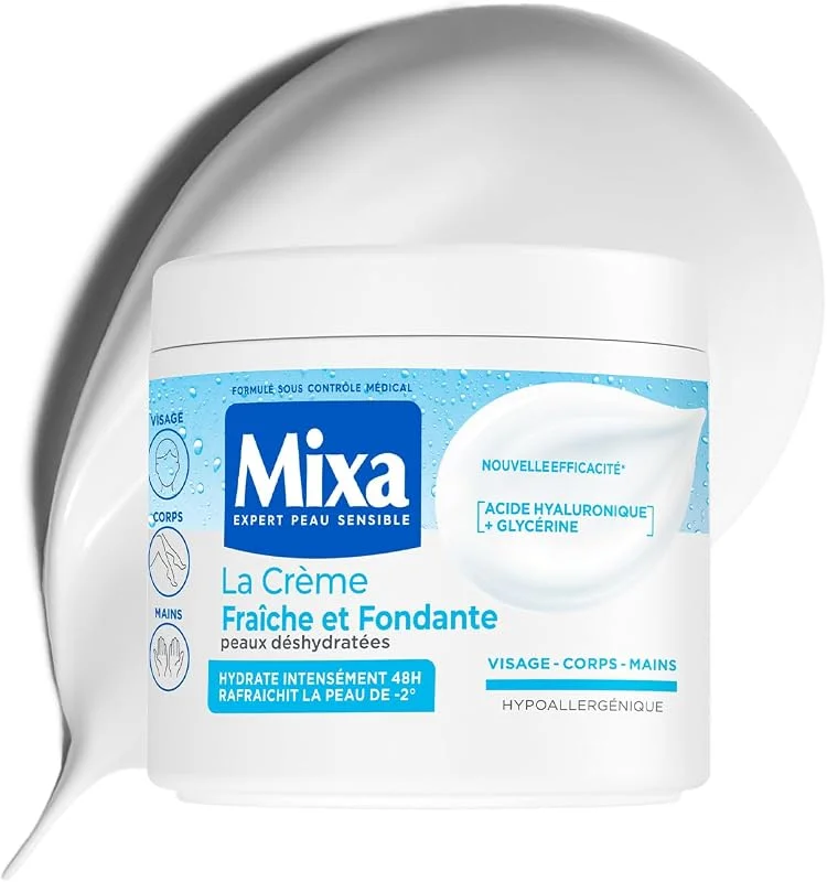 MIXA Crème Hydratante Multi-Usages Acide Hyaluronique Peaux Sèches 400ml — Soin de la peau