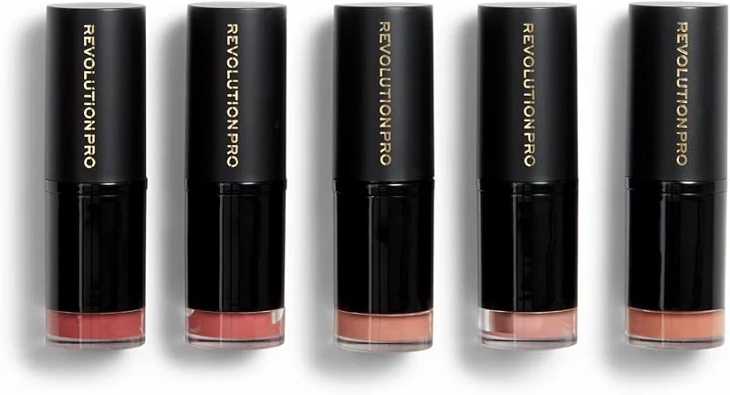 Revolution Pro Lot de 5 rouges à lèvres Nudes Blushed — Maquillage