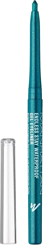 Manhattan Endless Stay Waterproof Gel Eyeliner - Eyeliner vert avec paillettes et mine — Maquillage
