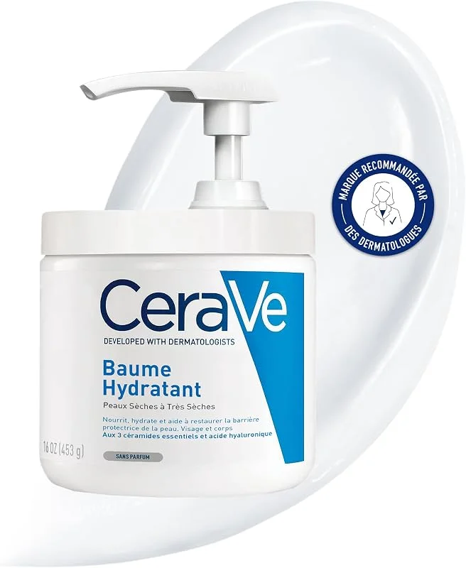 CeraVe Baume Hydratant Visage & Corps, Hydratation 48H, Technologie MVE + 3 — Soin de la peau