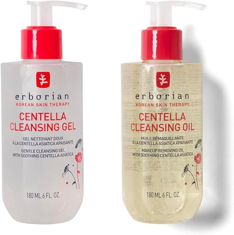 Erborian - Cleansing Oil + Gel à la Centella - Gel Nettoyant Doux + Huile (180ml) — Soin de la peau