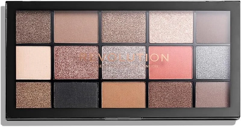 Makeup Revolution, Palette d'ombres à paupières Reloaded, Hypnotic, 15 nuances, 16.5g — Maquillage