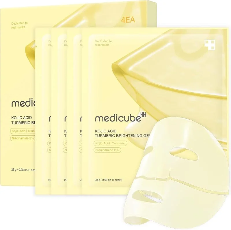 medicube Masque Gel Jelly à l’Acide kojique et Curcuma 4 pcs — Soin de la peau