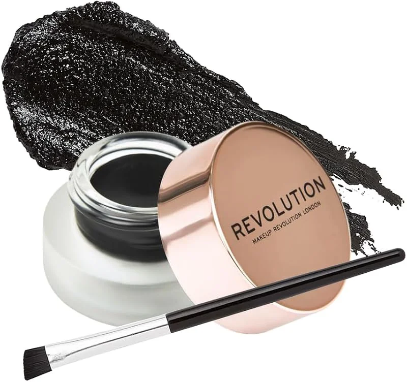 Makeup Revolution, Gel EyeLiner Pot With Brush, Pot d'EyeLiner en gel avec pinceau, 3g — Maquillage