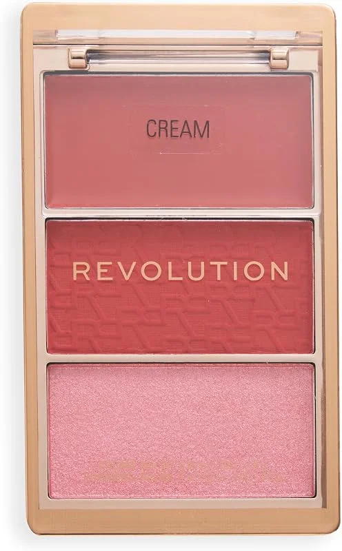 Revolution, Blush Icon Palette, Palette de Blush Crème et Poudre Compacte, Haute (10g) — Maquillage