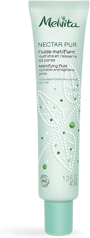 Melvita - Fluide Matifiant - Nectar Pur - Peaux Mixtes à Grasses - Régule le sébum — Soin de la peau