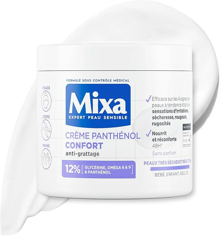 Mixa Crème Panthénol Confort Anti-Démangeaisons Peaux Très Sèches 400ml — Soin de la peau