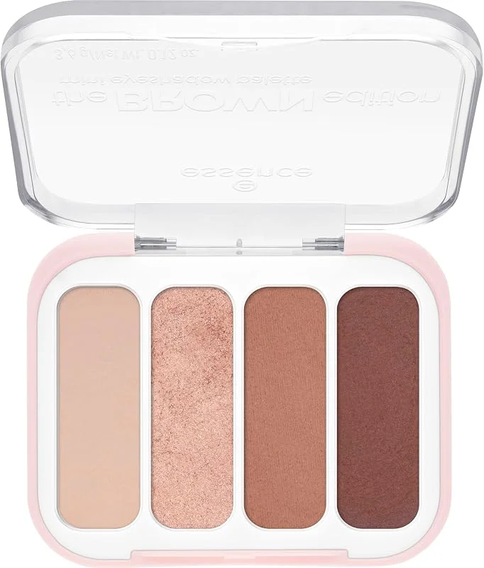 essence the BROWN edition mini, Palette de fards, longue durée (3.6g) — Maquillage